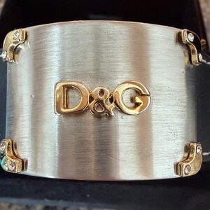 Dolce & Gabbana Black and Metallic Plate Bracelet